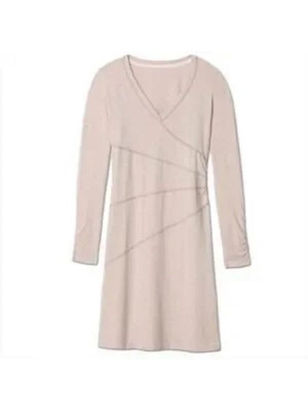 Athleta Sunburst Nectar Dress Women's XSP Organic Cotton Tan V Neck 265928 NEW